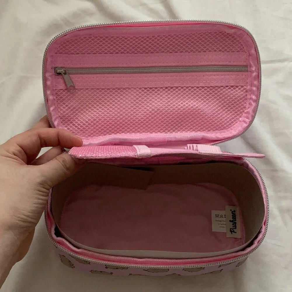 PUSHEEN CAT All Over Zip Around Pencil Pouch In Pink